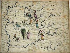 Middlesex-Hertfordshire-from-Michael-Drayton-s-PolyOlbion-c-1613